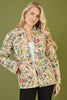 Yumi Stone Floral Print Reversible Cotton Quilted Jacket