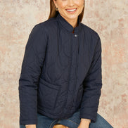 Yumi Navy Short Quilted Jacket