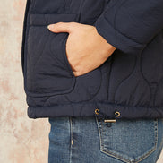 Yumi Navy Short Quilted Jacket