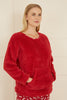 Yumi Red Pyjamas With Fleece Top And Dachshund Print Trousers