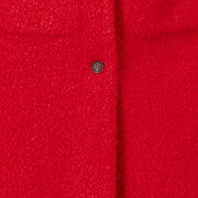 Yumi Red Boucle Long Line Coat