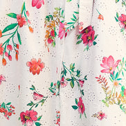 Yumi White Floral Print Cotton Broderie Anglaise Midi Shirt Dress