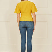 Yumi Yellow Button Up Top