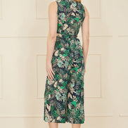 Yumi Green Leaf Culotte Jumpsuit