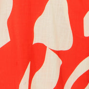 Yumi Orange Abstract Maxi Dress With Tie Back