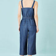 Yumi Blue Chambray Button Through Jumpsuit