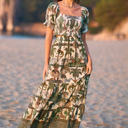 Yumi White Cotton Voile Safari Midi Skirt
