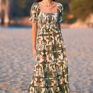 Yumi White Cotton Voile Safari Midi Skirt