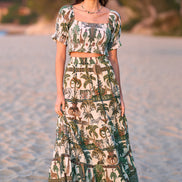Yumi White Cotton Voile Safari Midi Skirt