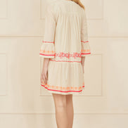 Yumi White Embroidered Cotton Tunic