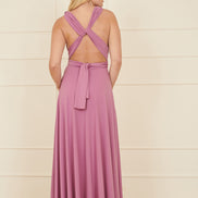 Yumi Pink Jersey Stretch Multiway Midi Dress