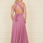 Yumi Pink Jersey Stretch Multiway Midi Dress