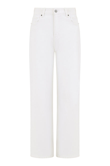 Yumi White Wide Leg High Waist Jeans