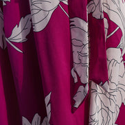 Pink Blossom Print Wrap Dress with Dipped Hem