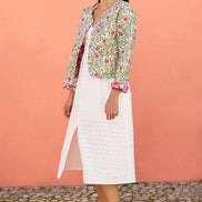 Yumi Pink Floral Reversible Cotton Quilted Jacket