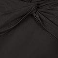 Yumi Black Jersey Cotton Bardot Top with Knot Detail