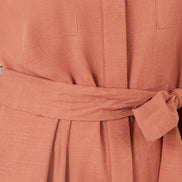 Yumi Brown Utility Relaxed Jumpsuit