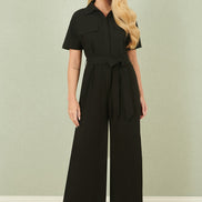 Yumi Black Utility Relaxed Fit Jumpsuit