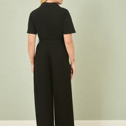Yumi Black Utility Relaxed Fit Jumpsuit