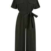 Yumi Black Utility Relaxed Fit Jumpsuit