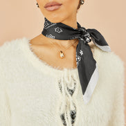Yumi Ivory Eyelash Fluffy Knit Bolero with Tie Front