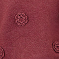 Yumi Burgundy Knitted Jumper with Crochet Flowers