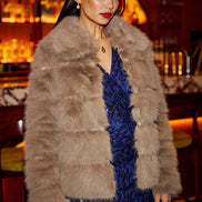 Yumi Coffee Luxe Faur Fur Coat