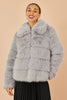 Yumi Grey Luxe Faur Fur Coat