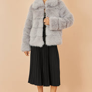 Yumi Grey Luxe Faur Fur Coat