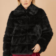 Yumi Black Luxe Faur Fur Coat