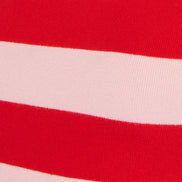 Yumi Red Block Stripe Knitted Top with Button Details