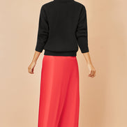 Yumi Black Relaxed Knitted Jumper with Sequin Detail