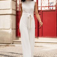 Yumi Ivory Lace Sleeveless Jumpsuit