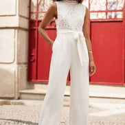 Yumi Ivory Lace Sleeveless Jumpsuit