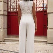 Yumi Ivory Lace Sleeveless Jumpsuit