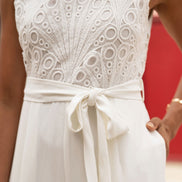 Yumi Ivory Lace Sleeveless Jumpsuit