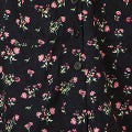 Yumi Black Floral Print Pinafore Dress with Button Up