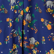 Yumi Recycled Navy Raccoon Print Shirt Midi Dress