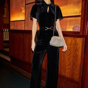 Yumi Gold Rhinestone Clutch Bag