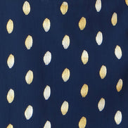 Yumi Navy Foil Print Midi Dress