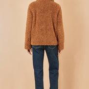 Yumi Brown Short Teddy Bear Jacket