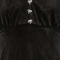 Yumi Black Velvet Skater Dress with Dimante Bow Detail