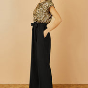 Yumi Gold Sequin Top Stretch Jumpsuit