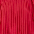 Yumi Red Pleated Long Sleeve Top with High Neck