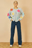 Yumi Blue Dark Wash Stretch Wide Leg Jeans