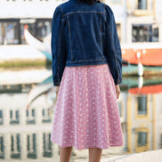 Yumi Blue Stretch Denim Jacket with Pocket Detail