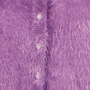 Yumi Lavender Eyelash Knit Cropped Cardigan