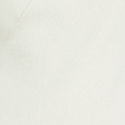 Yumi Ivory Metallic Thread Rib Wrap Knitted Top
