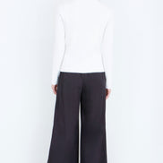 Yumi Ivory Ribbed Collar Button Up Cardigan