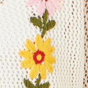 Yumi Ivory Crochet Embroidered Flower Bolero
